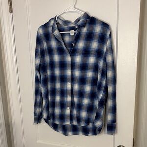 GAP Blue and White Checkered Shirt